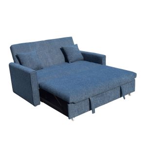 DUAL ΚΑΝΑΠΕΣ ΚΡΕΒΑΤΙ 2ΘΕΣΙΟΣ ΜΠΛΕ 153x89x85cm