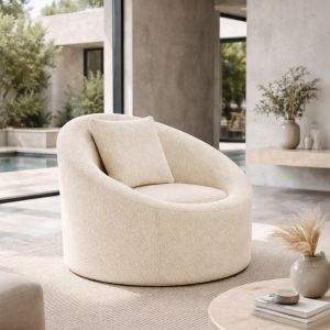 SOFTY ΠΟΛΥΘΡΟΝΑ ΠΕΡΙΣΤΡΕΦΟΜΕΝΗ CREAM 80x80x77cm