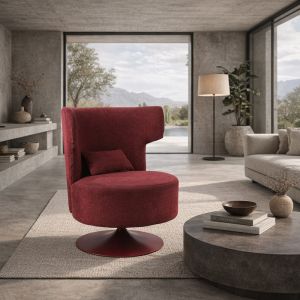 CANVAS ΠΟΛΥΘΡΟΝΑ ΠΕΡΙΣΤΡΕΦΟΜΕΝΗ BORDEAUX 72x68x86cm