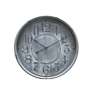 PERE ΡΟΛΟΪ ΤΟΙΧΟΥ 48x48x7cm ΜΕΤΑΛΛΟ ΓΚΡΙ ΓΥΑΛΙ