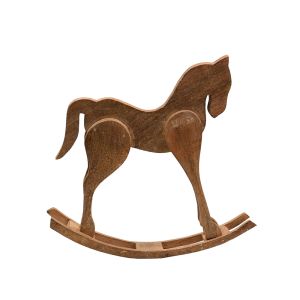 JEU ΔΙΑΚΟΣΜΗΤΙΚΟ ΚΟΥΝΙΣΤΟ ΑΛΟΓΟ 41x10x41cm ΞΥΛΟ MANGO ΦΥΣΙΚΟ