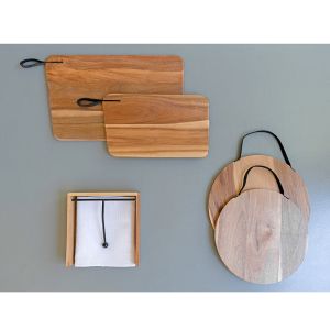 TORRO ΔΙΣΚΟΣ ΚΟΠΗΣ 18x40x2cm ΞΥΛΟ ΑΚΑΚΙΑΣ ΔΕΡΜΑ