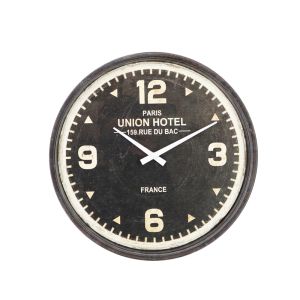 UNION ΡΟΛΟΪ ΤΟΙΧΟΥ 40x40x5cm ΜΕΤΑΛΛΟ ΜΑΥΡΟ ΛΕΥΚΟ ΓΥΑΛΙ