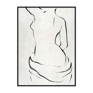 FIGURA ΠΙΝΑΚΑΣ ΔΙΑΚΟΣΜΗΣΗΣ 60x90x5cm ΚΑΜΒΑΣ ΛΕΥΚΟ ΜΑΥΡΟ ΞΥΛΟ