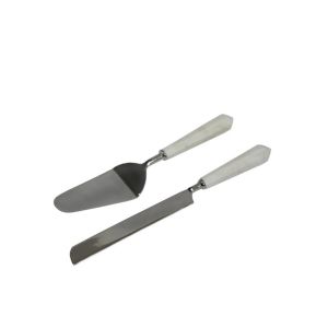 MARMO SET ΣΕΡΒΙΡΙΣΜΑΤΟΣ ΓΛΥΚΟΥ 32x6x3cm ΑΤΣΑΛΙ ΛΕΥΚΟ ΜΑΡΜΑΡΟ