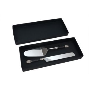 ROYAL SET ΣΕΡΒΙΡΙΣΜΑΤΟΣ ΓΛΥΚΟΥ 29x6x2cm ΑΤΣΑΛΙ ΜΑΥΡΟ RESIN