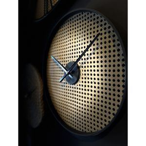 CANNE ΡΟΛΟΪ ΤΟΙΧΟΥ 40x40x5cm ΜΕΤΑΛΛΟ ΦΥΣΙΚΟ ΜΑΥΡΟ