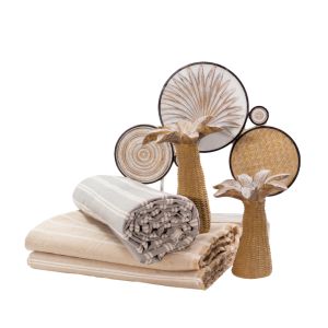 AMMOS 1 ΡΙΧΤΑΡΙ ΔΙΑΚΟΣΜΗΤΙΚΟ 150x210cm ΒΑΜΒΑΚΙ ΜΠΕΖ