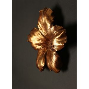 IBISCUS ΔΙΑΚΟΣΜΗΤΙΚΟ ΤΟΙΧΟΥ 27x6x26cm POLYRESIN ΧΡΥΣΟ