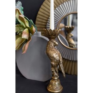 BUDGI ΚΗΡΟΠΗΓΙΟ ΠΑΠΑΓΑΛΟΣ 13x10x35cm POLYRESIN ΧΡΥΣΟ