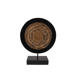 HAUSA 1 ΔΙΑΚΟΣΜΗΤΙΚΟ TOTEM 27x10x35cm POLYRESIN ΜΑΥΡΟ ΧΡΥΣΟ ΜΕΤΑΛΛΟ