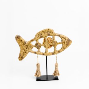 QUERSUS 2 ΔΙΑΚΟΣΜΗΤΙΚΟ ΨΑΡΙ 34x8x34cm POLYRESIN ΦΥΣΙΚΟ ΜΕΤΑΛΛΟ