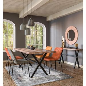 BRICK ΤΡΑΠΕΖΙ ΚΑΡΥΔΙ ΜΑΥΡΟ 180x90x75cm