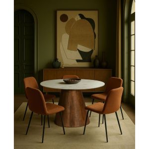 CESARE ΤΡΑΠΕΖΙ ΛΕΥΚΟ 130x130x77cm