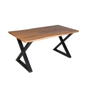 MINGLE ΤΡΑΠΕΖΙ ΚΑΡΥΔΙ ΜΑΥΡΟ 160x80x76cm