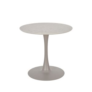 CASPIAN ΤΡΑΠΕΖΙ ΓΚΡΙ ΜΕ ΟΨΗ ΜΑΡΜΑΡΟΥ 80x80x75cm