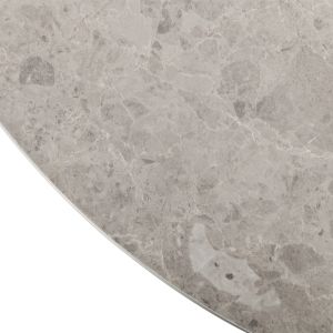 CASPIAN ΤΡΑΠΕΖΙ ΓΚΡΙ ΜΕ ΟΨΗ ΜΑΡΜΑΡΟΥ 80x80x75cm