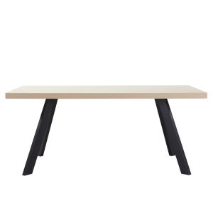 LITHOS ΤΡΑΠΕΖΙ BEIGE ΜΑΥΡΟ 180x90x76cm