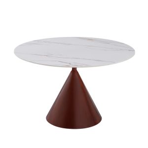 NOISETTE ΤΡΑΠΕΖΙ ΛΕΥΚΟ ΜΕ ΟΨΗ ΜΑΡΜΑΡΟΥ 120x120x76cm