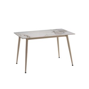 PRIMO ΤΡΑΠΕΖΙ ΛΕΥΚΟ ΜΕ ΟΨΗ ΜΑΡΜΑΡΟΥ 120x70x74cm
