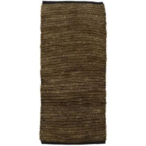 EARTH ΧΑΛΙ ΔΙΑΔΡΟΜΟΥ 70x150cm ΓΙΟΥΤΑ ΜΠΕΖ ΜΑΥΡΟ ΒΑΜΒΑΚΙ