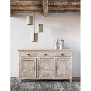 OVOCIE 1 ΒΑΖΟ 14x12x28cm POLYRESIN ΛΕΥΚΟ ΚΑΦΕ