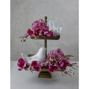 CALIS ΔΙΑΚΟΣΜΗΤΙΚΟ ΠΟΥΛΙ 18x11x14cm POLYRESIN ΛΕΥΚΟ ΜΠΕΖ