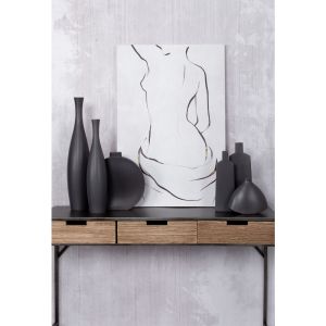 LUI ΒΑΖΟ 15x5x35cm ΚΕΡΑΜΙΚΟ ΑΝΘΡΑΚΙ ΜΑΤ