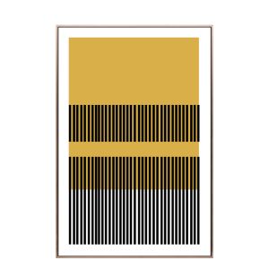 ALSAR LINE ΠΙΝΑΚΑΣ ΔΙΑΚΟΣΜΗΣΗΣ 53x73x4cm ΚΑΜΒΑΣ ΛΕΥΚΟ ΚΙΤΡΙΝΟ ΞΥΛΟ ΧΡΥΣΟ