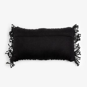 AL MANO ΔΙΑΚΟΣΜΗΤΙΚΟ ΜΑΞΙΛΑΡΙ 45x45x5cm ΒΑΜΒΑΚΙ ΜΑΥΡΟ POLYESTER