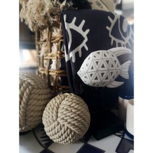 EYES GREY ΡΙΧΤΑΡΙ ΔΙΑΚΟΣΜΗΤΙΚΟ 130x170cm ΒΑΜΒΑΚΙ ΜΠΛΕ ΛΕΥΚΟ