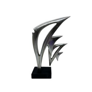 PEZ ΔΙΑΚΟΣΜΗΤΙΚΟ ΨΑΡΙ 23x8x24cm POLYRESIN ΑΣΗΜΙ ΜΑΥΡΟ