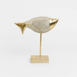 SAKANA ΔΙΑΚΟΣΜΗΤΙΚΟ ΨΑΡΙ 22x6x22cm POLYRESIN ΧΡΥΣΟ