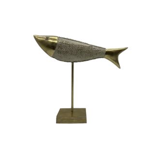 SAKANA ΔΙΑΚΟΣΜΗΤΙΚΟ ΨΑΡΙ 26x6x24cm POLYRESIN ΧΡΥΣΟ
