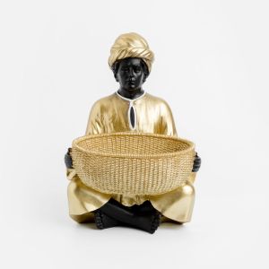 VEDAS ΔΙΑΚΟΣΜΗΤΙΚΗ ΦΙΓΟΥΡΑ 19x18x27cm POLYRESIN ΧΡΥΣΟ ΜΑΥΡΟ