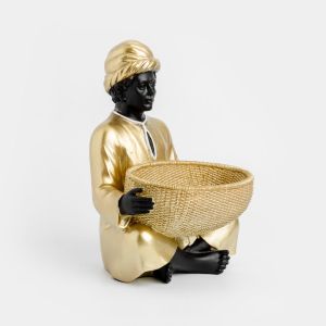 VEDAS ΔΙΑΚΟΣΜΗΤΙΚΗ ΦΙΓΟΥΡΑ 19x18x27cm POLYRESIN ΧΡΥΣΟ ΜΑΥΡΟ