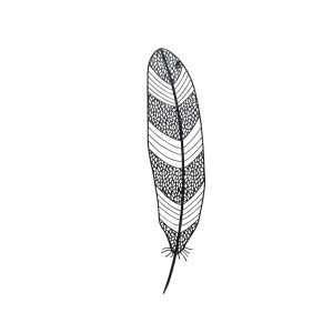 FEATHER ΔΙΑΚΟΣΜΗΤΙΚΟ ΤΟΙΧΟΥ 22x2x97cm ΜΕΤΑΛΛΟ ΜΑΥΡΟ