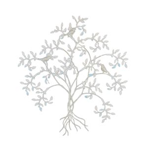 MARAM ΔΙΑΚΟΣΜΗΤΙΚΟ ΤΟΙΧΟΥ 60x1x65cm ΜΕΤΑΛΛΟ ΛΕΥΚΟ