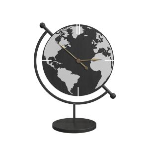 GALAXY ΡΟΛΟΪ ΕΠΙΤΡΑΠΕΖΙΟ 23x12x30cm ΜΕΤΑΛΛΟ ΜΑΥΡΟ ΑΣΗΜΙ MDF