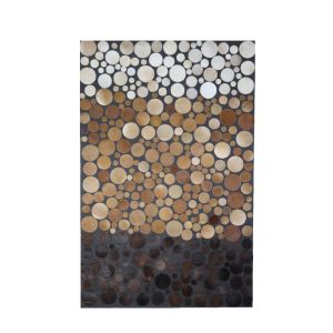 TODS ΧΑΛΙ ΣΑΛΟΝΙΟΥ 160x240cm ΔΕΡΜΑ ΜΑΥΡΟ ΚΑΦΕ ΜΑΛΛΙΝΟ ΜΠΕΖ