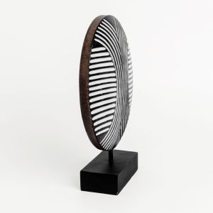 MOTI ΔΙΑΚΟΣΜΗΤΙΚΟ TOTEM 25x7x30cm POLYRESIN ΜΑΥΡΟ ΛΕΥΚΟ
