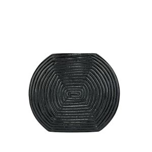 LINEAR ΒΑΖΟ 28x6x24cm ΑΛΟΥΜΙΝΙΟ ΜΑΥΡΟ