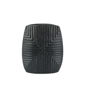 LINEAR ΒΑΖΟ 21x8x24cm ΑΛΟΥΜΙΝΙΟ ΜΑΥΡΟ