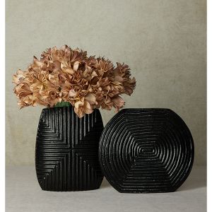 LINEAR ΒΑΖΟ 21x8x24cm ΑΛΟΥΜΙΝΙΟ ΜΑΥΡΟ