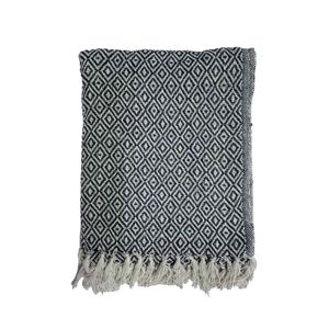 LANCE ΡΙΧΤΑΡΙ ΔΙΑΚΟΣΜΗΤΙΚΟ 130x170cm ΒΑΜΒΑΚΙ ΛΕΥΚΟ ΜΑΥΡΟ POLYESTER