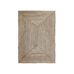 MAMBA ΧΑΛΙ ΣΑΛΟΝΙΟΥ 210x140cm ΓΙΟΥΤΑ ΦΥΣΙΚΟ ΜΑΥΡΟ