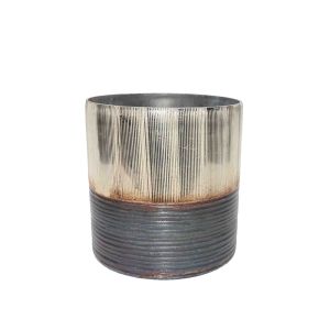 JEG ΒΑΣΗ ΡΕΣΩ 14x14x13cm ΓΥΑΛΙ ΧΡΥΣΟ ΜΠΡΟΝΖΕ ΓΚΡΙ