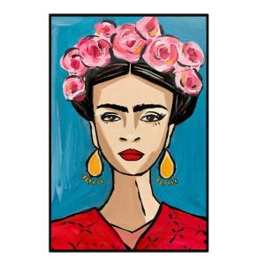 IMA ΠΙΝΑΚΑΣ ΔΙΑΚΟΣΜΗΣΗΣ 60x90x5cm ΚΑΜΒΑΣ ΠΟΛΥΧΡΩΜΟ ΞΥΛΟ ΜΑΥΡΟ