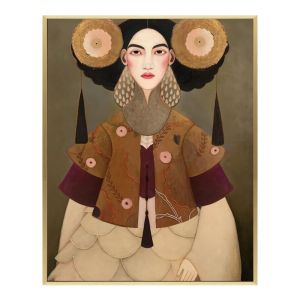 NORI ΠΙΝΑΚΑΣ ΔΙΑΚΟΣΜΗΣΗΣ 80x100x5cm ΚΑΜΒΑΣ ΠΟΛΥΧΡΩΜΟ ΞΥΛΟ ΧΡΥΣΟ