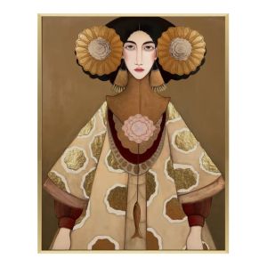 NORI ΠΙΝΑΚΑΣ ΔΙΑΚΟΣΜΗΣΗΣ 80x100x5cm ΚΑΜΒΑΣ ΠΟΛΥΧΡΩΜΟ ΞΥΛΟ ΧΡΥΣΟ